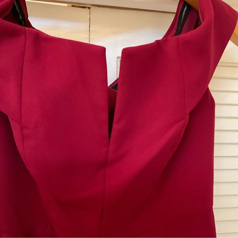 Dessy Gown Off The Shoulder Burgundy Size 0 NWT